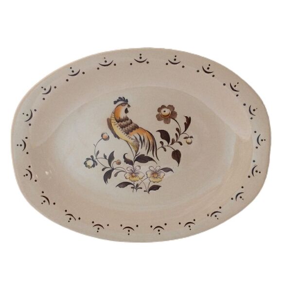 Staffordshire Old Granite Sun Up Platter Serving Johnson Brothers Rooster Vtg - Picture 2 of 13